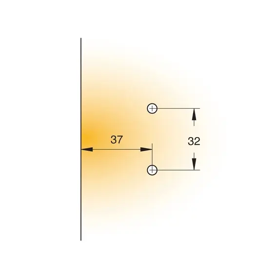 244-0L50-050-N1 Монтажная планка петли BASIC F0 мм с футоркой 10х10,5 мм - 4