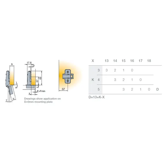 248-0171-050-ST Петля S-Type 110/45/0 мм - 1