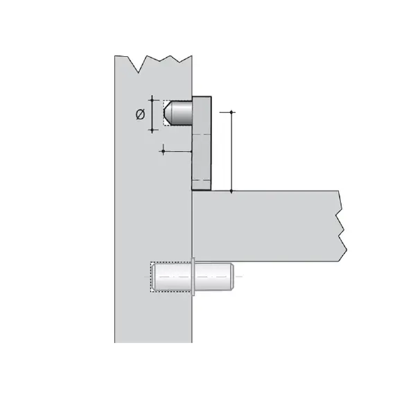 BR01PT Стопор для полки, d=5 мм - 3
