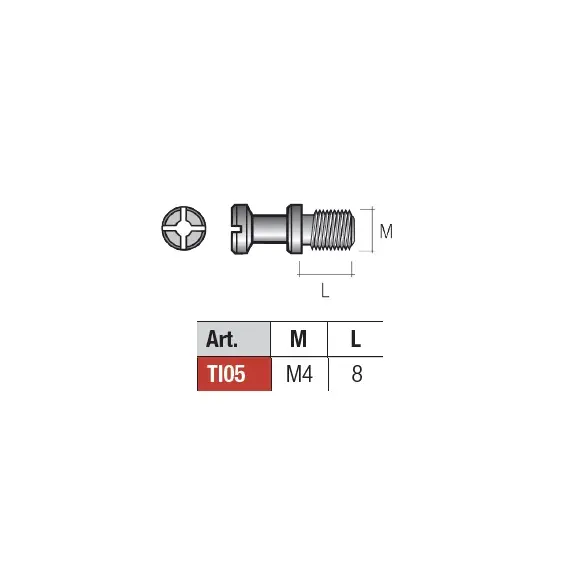 TI05FZ Дюбель M4х8 мм, цинк - 2