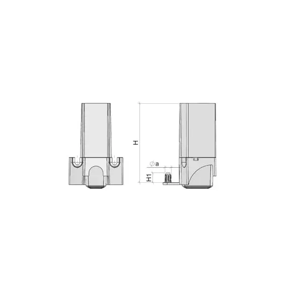 PI48PGRTP1022 Опора регулируемая (цинк + пластик) - 1