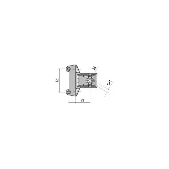 PI48PGRTP1022 Опора регулируемая (цинк + пластик) - 2