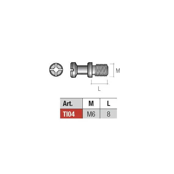TI04FZ Дюбель M6х8 мм, цинк - 2