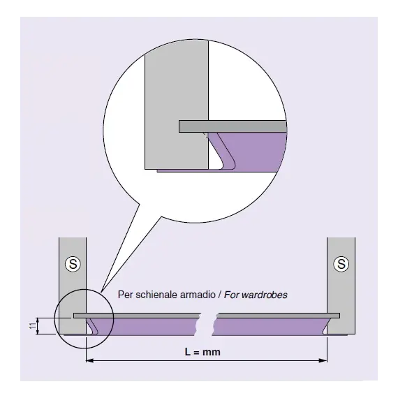 0700.400.99 Усилитель задней стенки 400мм - 2