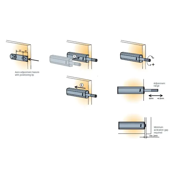 915-0W34-381-00 Толкатель Push Latch S2 - 4
