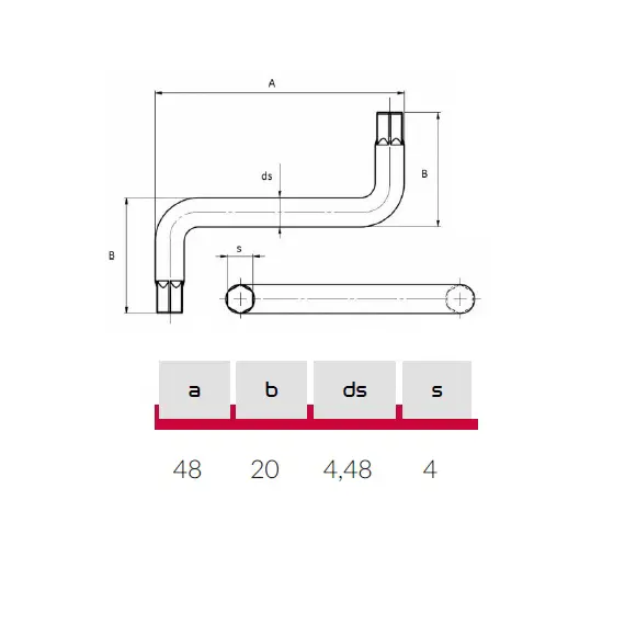 624C840000Z Ключ шестигранник 4мм Z образный - 1