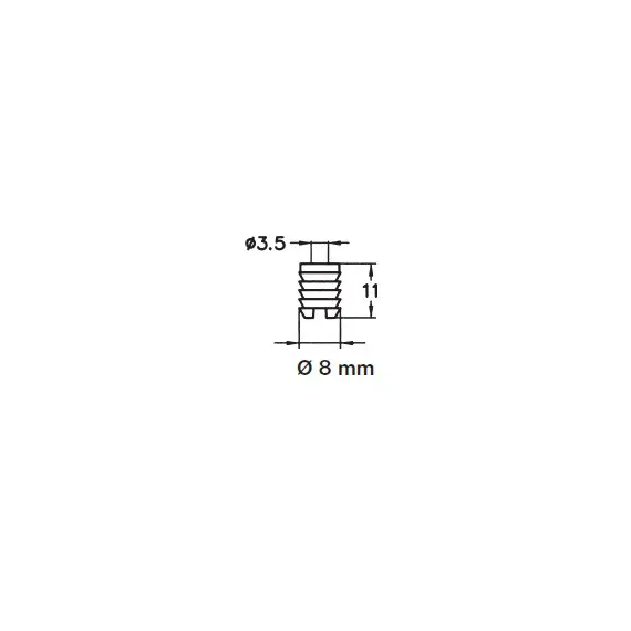276-4389-200-N1 Футорка пластмассовая 11х8/3,5 мм - 1