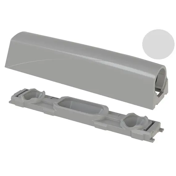 962.CS00.C6 Корпус с планкой для толкателя Cubo, для шурупов по дереву, светло-серый