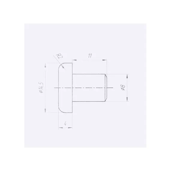 Подпятник Грибок D=8 мм (бук) - 1