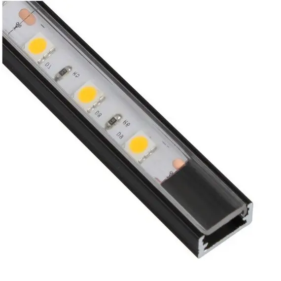 PROFIL-LINEM-TR-2M-C Профиль для LED ленты PROFIL LINE MINI 2 м черный, прозрачный рассеиватель