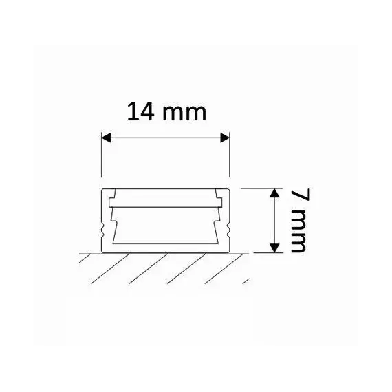 PROFIL-LINEM-CZ-1M-C Профиль для LED ленты PROFIL LINE MINI 1 м черный, черный рассеиватель - 1
