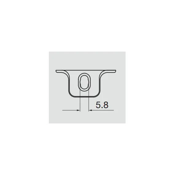 244-0134-050-N1 Монтажная планка петли S-type F0 мм с винтами 6,3х13 мм - 4