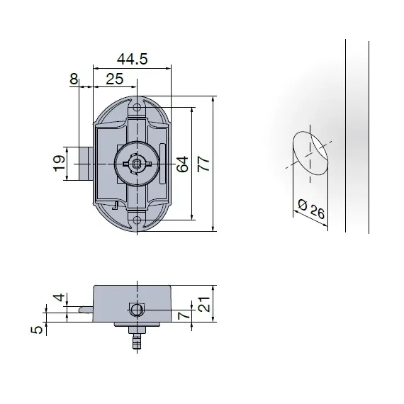 917-9815-370 Замок Push Esp Lock 938, коричневый (B9039473) - 1