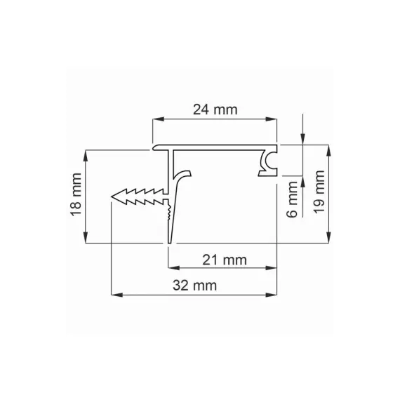 PROFIL-SKYLINE-TR-2M-W Профиль для LED ленты PROFIL SKYLINE 2 м, алюм, прозрачный рассеиватель - 4
