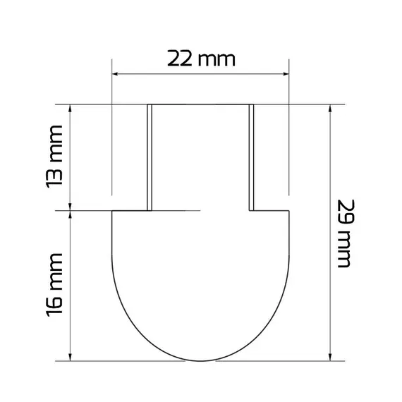 OP2-ZASL-INM-XL-BI-01  Заглушка для PROFIL INLINE MINI XL, белая - 1