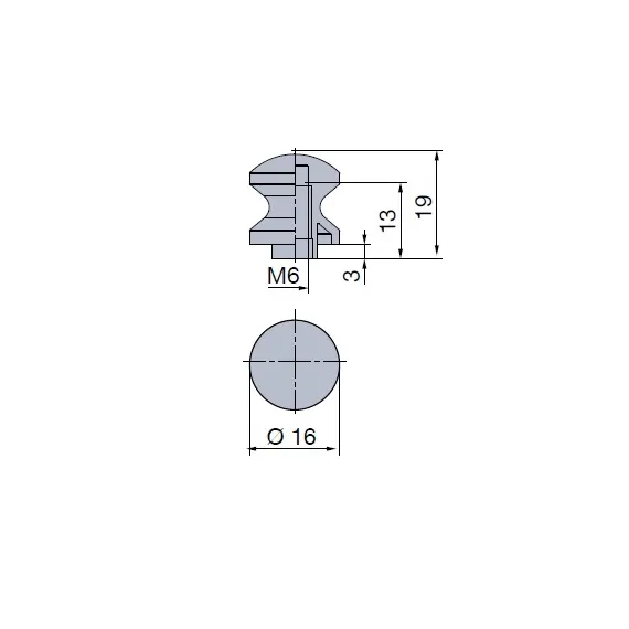 981-4857-210 Ручка-кнопка Мини 16 для замка Push Lock Mini, хром матовый (B2021331) - 1
