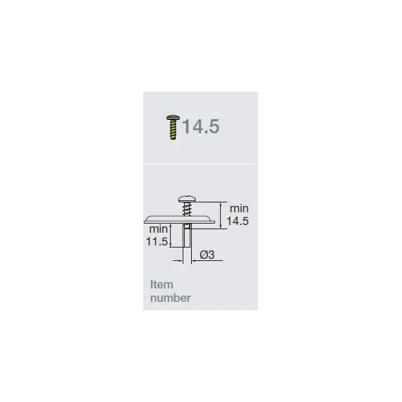 700-0NE0-650-00 Монтажная планка петли T-type F0 мм крест. с шурупами 4,5x15 мм - 5