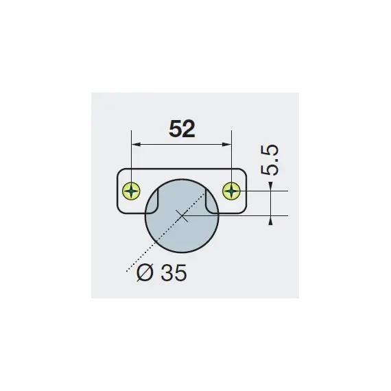 701-0AP0-054-00 Петля T-type Glissando 110/52/0 мм - 3