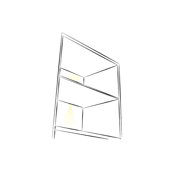 DOJOSLIM-2D-AL-BN Светодиодный светильник Dojo 2D 0,54W/12VDC 4000К пластиковый с 2м проводом и мини коннектором - 1