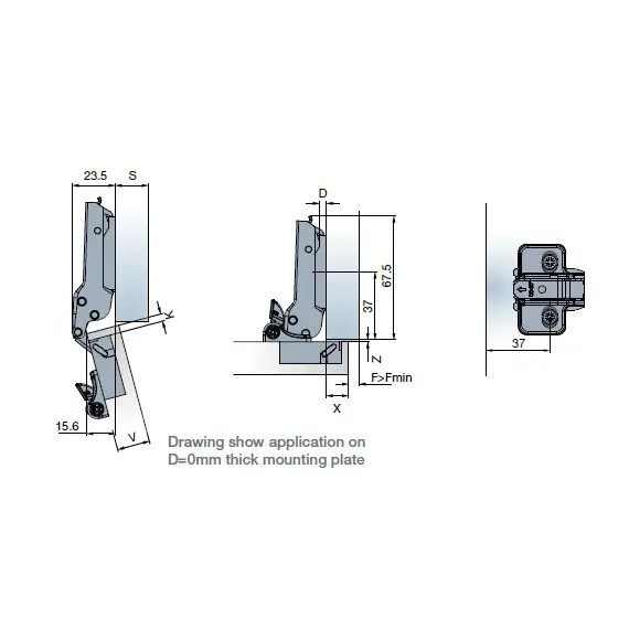 701-0BT0-956-00 Петля T-type-i TeraBlack Glissando 110/45/5 - 15