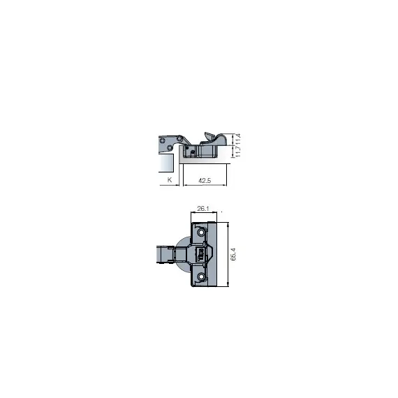 701-0CT0-956-00 Петля T-type-i TeraBlack Glissando 110/45/9 - 7
