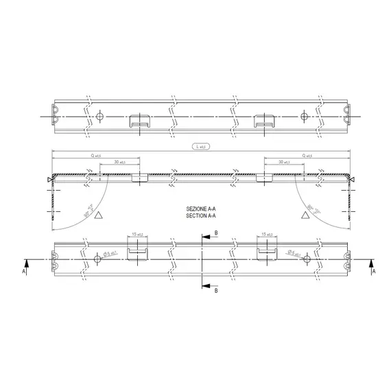 59CFG0074016020 Перекладина для кухонного корпуса B400 F16 ZN - 3