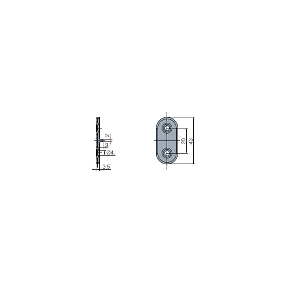 360-1230-956-00 Соединительная планка фасада TeraBlack 43 мм - 2