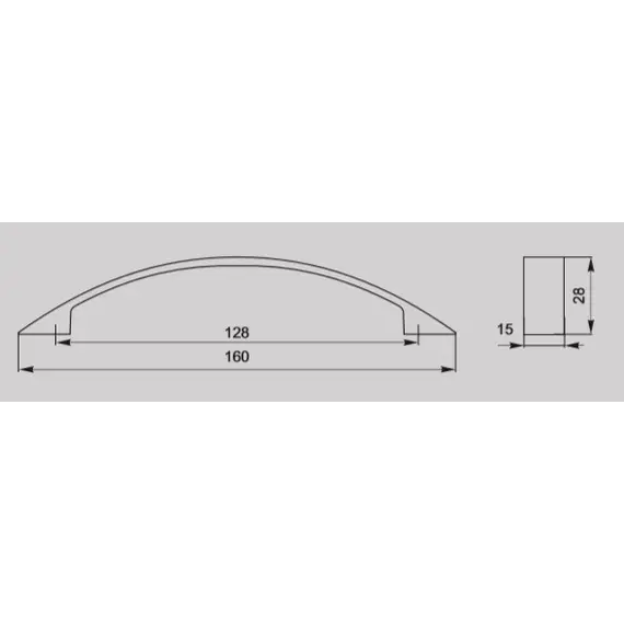 Ручка-скоба FS-051 128 St светлый - 1