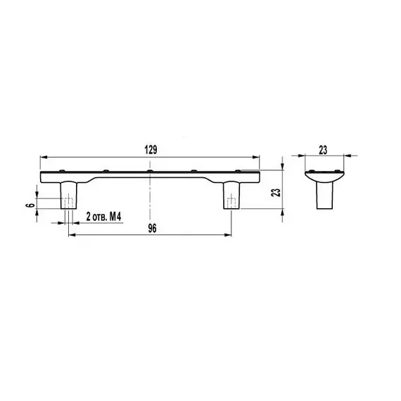 Ручка-скоба FS-117 096 Cr глянцевый - 1