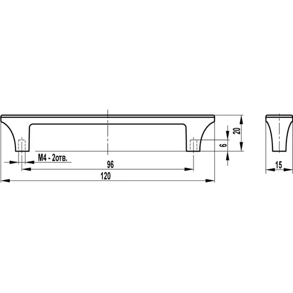 Ручка-скоба FS-159 096 старая бронза/кристалл - 1