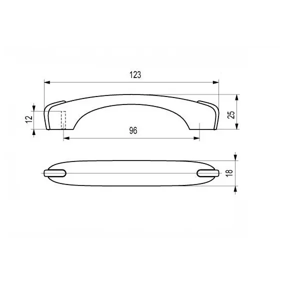 Ручка-скоба S-031 096 St светлый - 1