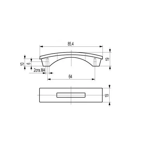 Ручка-скоба FS-038 064 золото - 1