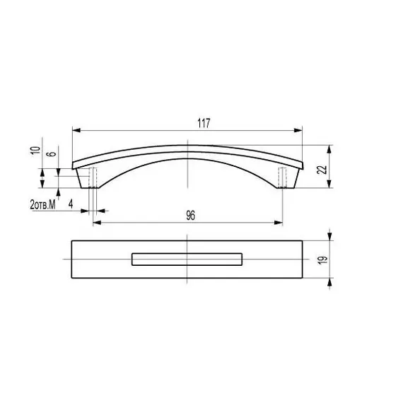 Ручка-скоба FS-038 096 золото - 1