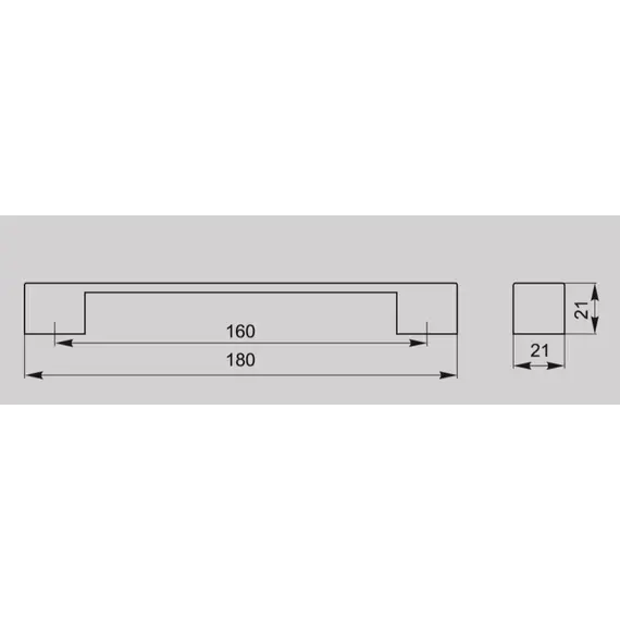 Ручка-скоба FS-043 160 Cr глянцевый (ТЗ) - 1