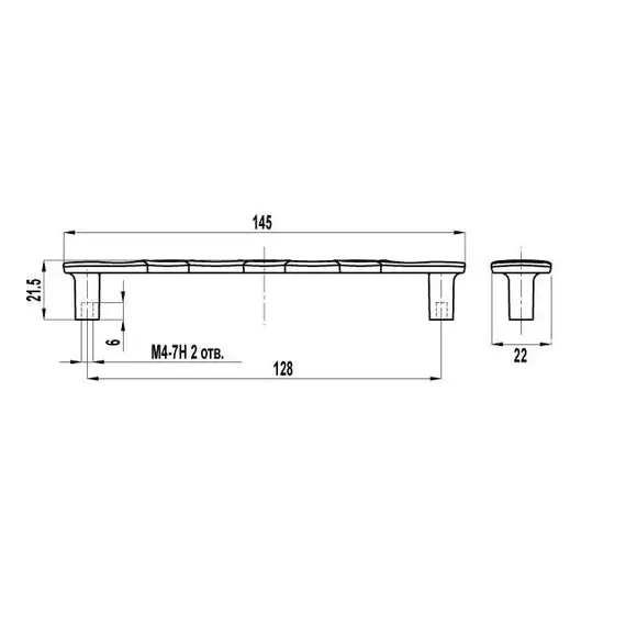Ручка-скоба FS-132 128 золото - 1