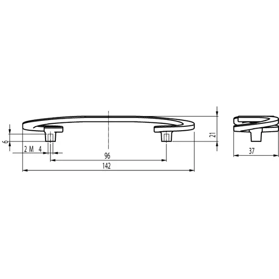 Ручка-скоба FS-160 096 Cr глянцевый - 1