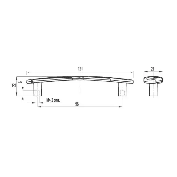 Ручка-скоба FS-140 096 Золото (ТЗ) - 1