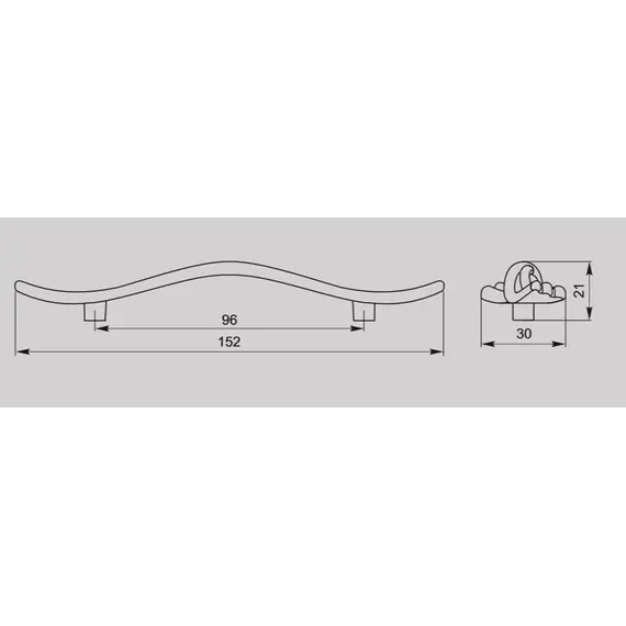 Ручка-скоба FS-181 096 Cr глянцевый (ТЗ) - 1