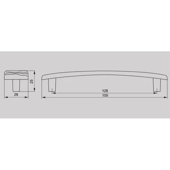 Ручка-скоба FS-189 128 Cr глянцевый (ТЗ) - 1