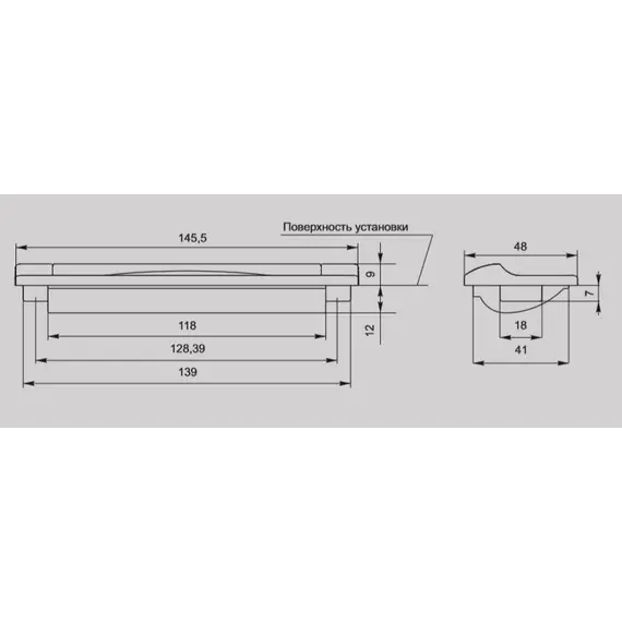 Ручка-раковина FR-006 128 Cr матовый/St светлый (ТЗ) - 1