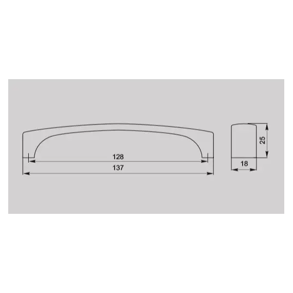 Ручка-скоба FS-037 128 St светлый - 1