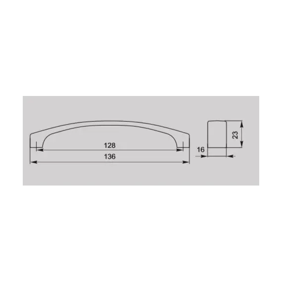 Ручка-скоба FS-062 128 St светлый (ТЗ) - 1