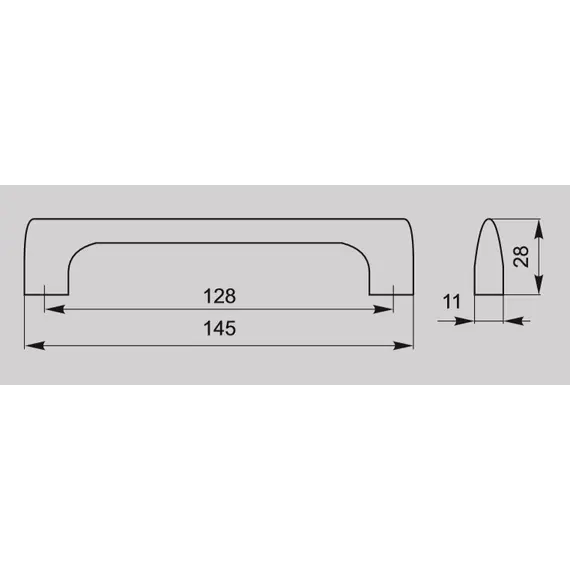 Ручка-скоба FS-079 128 Cr глянцевый (ТЗ) - 1