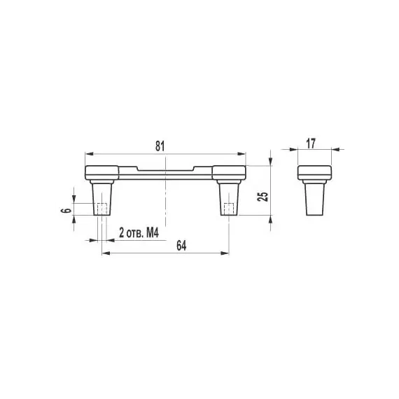 Ручка-скоба FS-125 064 Cr глянцевый - 1