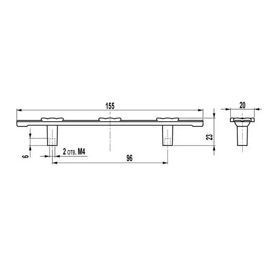 Ручка-скоба FS-133 096 Cr матовый - 1