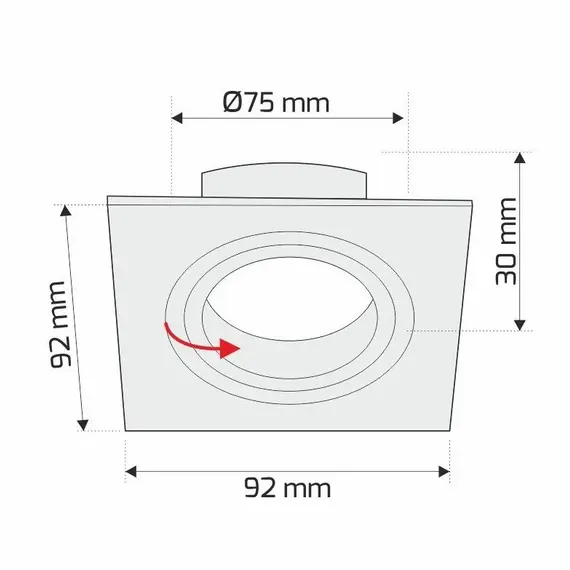 COSTA-SN-01 Комплект светильник COSTA (без LED) + розетка GU10, сталь матовая - 4