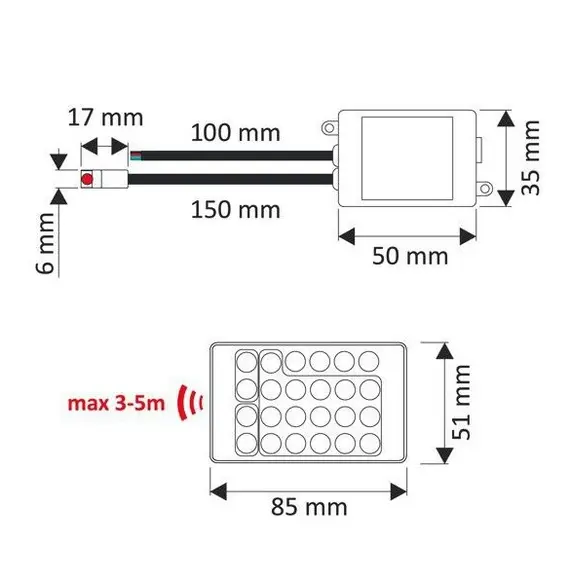 ZLF-RGB-5M-01W Комплект лента RGB 150 LED IP45 5m 10 мм, пульт IR RGB блок питания PLD 38W/5m - 4