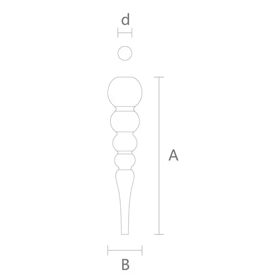 MN-126-02 Точеная мебельная ножка MN-126 - 1