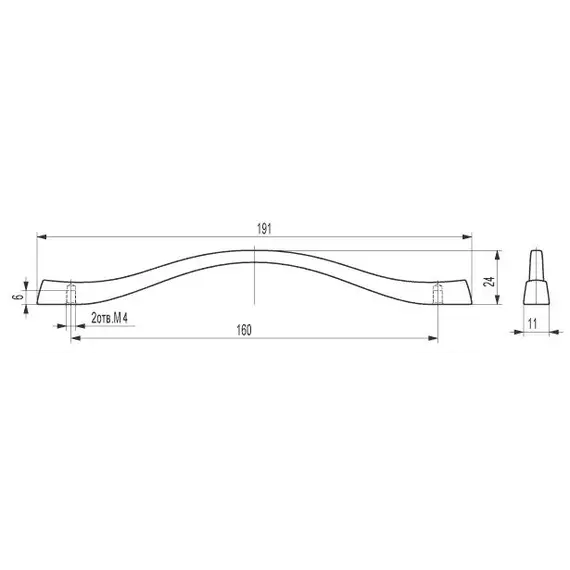 Ручка-скоба FS-074 160 Ме золот. матовый - 2