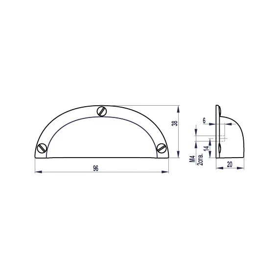 Ручка-модель FM-117 064 черный матовый №9 - 2